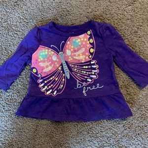 5/$35 Carter’s Long Sleeve Butterfly Shirt